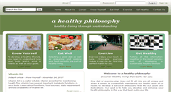 Desktop Screenshot of ahealthyphilosophy.com