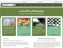 Tablet Screenshot of ahealthyphilosophy.com
